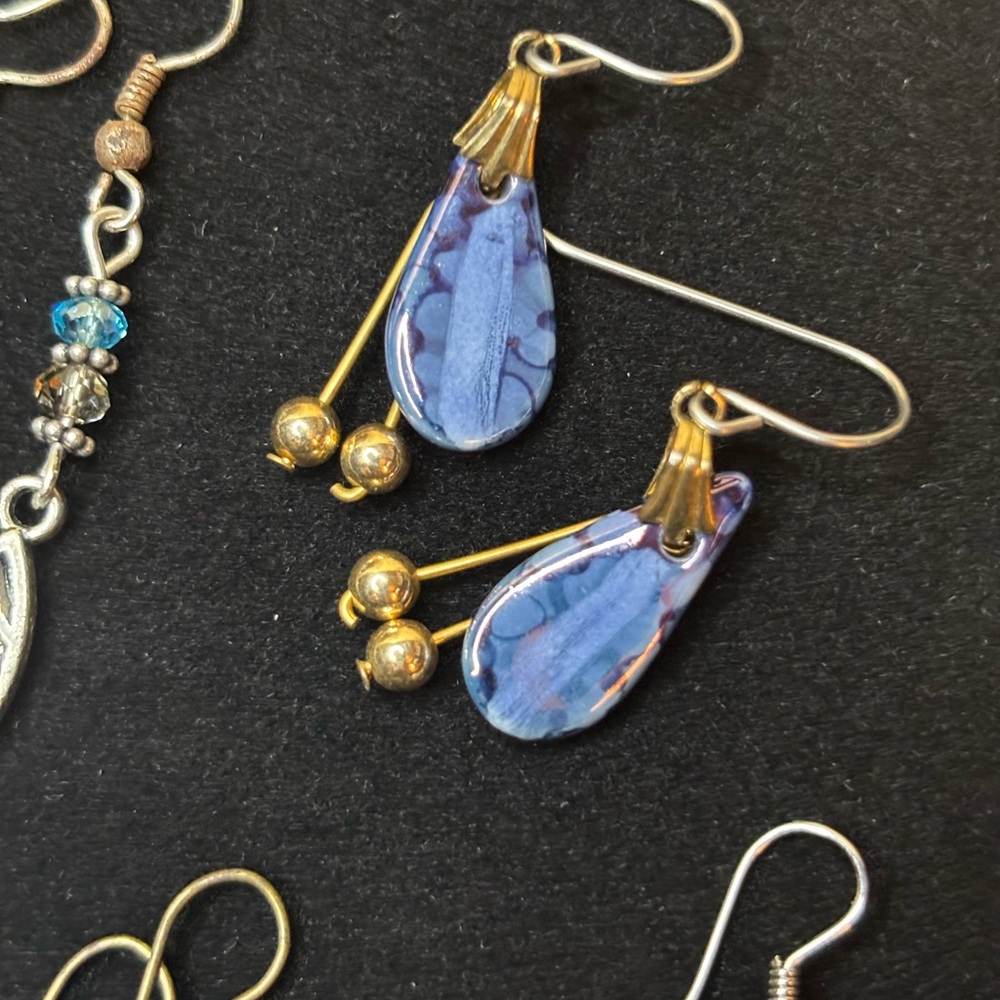 Vintage Silver/Blue Earrings (set of‎ 4) - Picture 5 of 5
